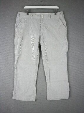 Bum Equipment Striped Cotton Capri Pants 14W Vintage VTG